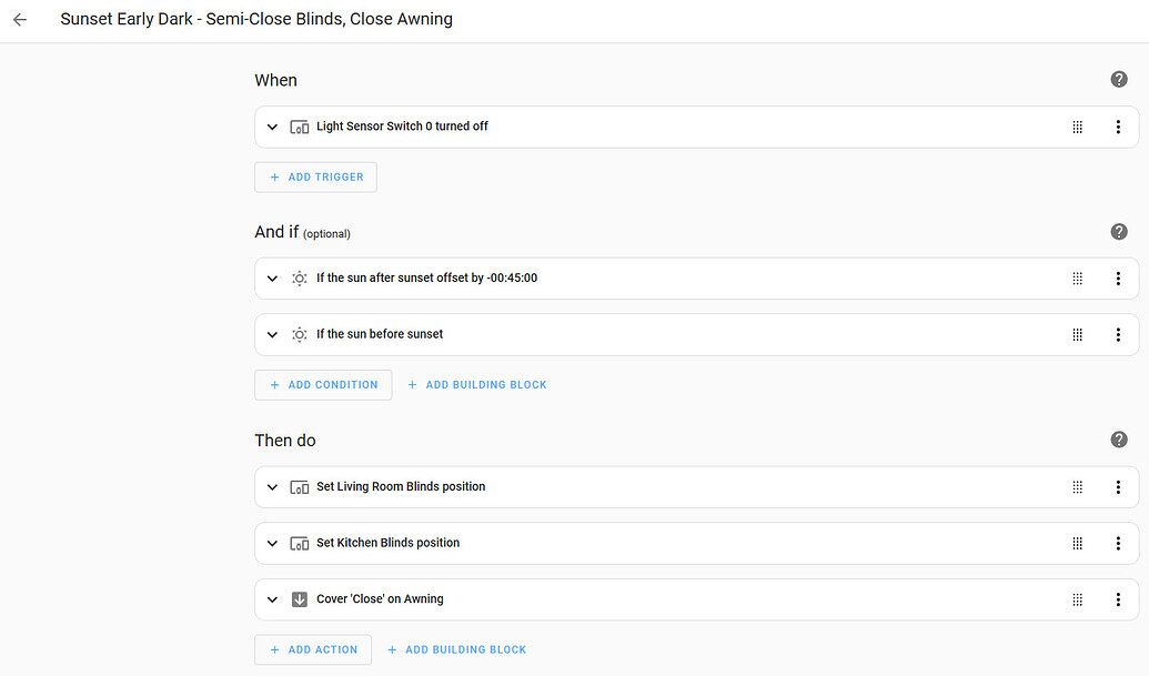 Trigger within x minutes before sunset - Configuration - Home Assistant ...