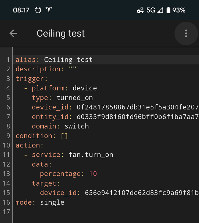 Error not a valid value for dictionary value data['entity_id
