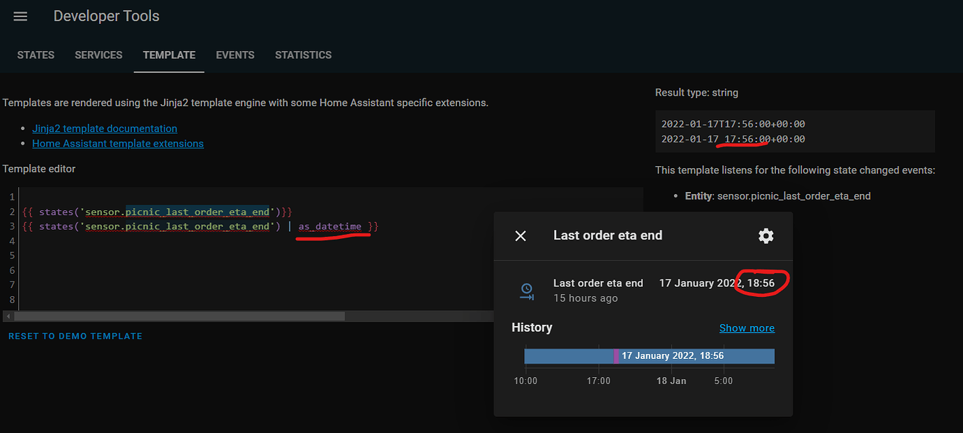 Picnic time offset (timezone?) in ETA sensor Third party