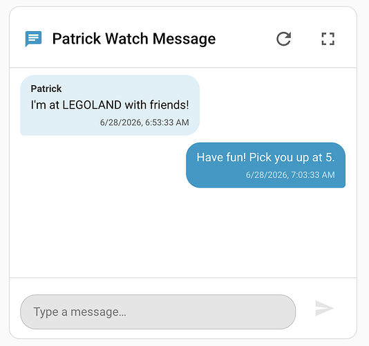 Chat card