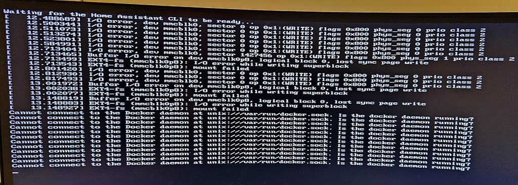 CLI not starting, fresh boot RPI 4 HA 11.5 - Configuration - Home ...