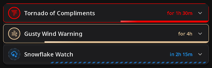 Compact layout — dark