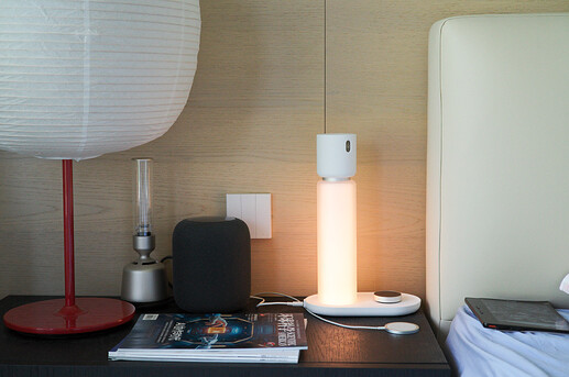 a beautifully designed bedside lamp