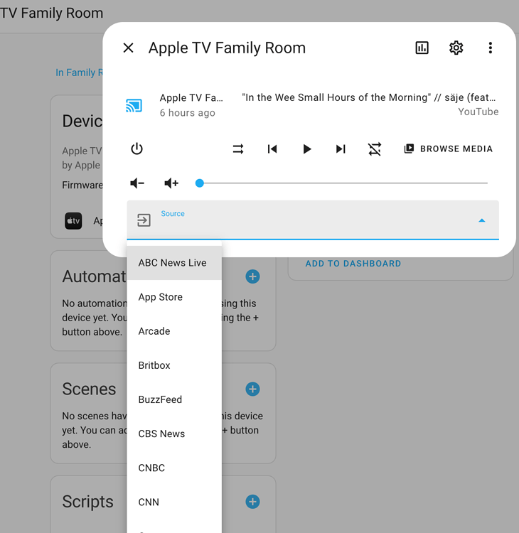 Apple TV select_source Configuration Home Assistant Community