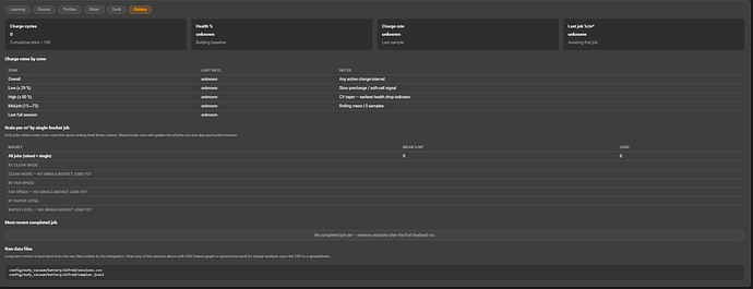 Metrics — Battery sub-tab