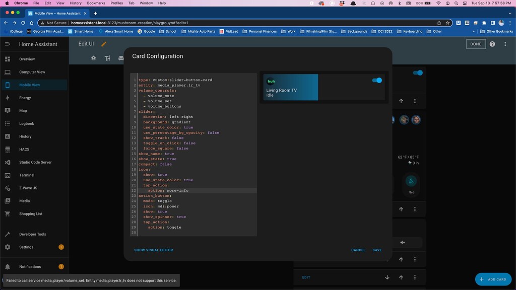Volume Slider Quick Problem, Easy Solution HELP Home Assistant Community