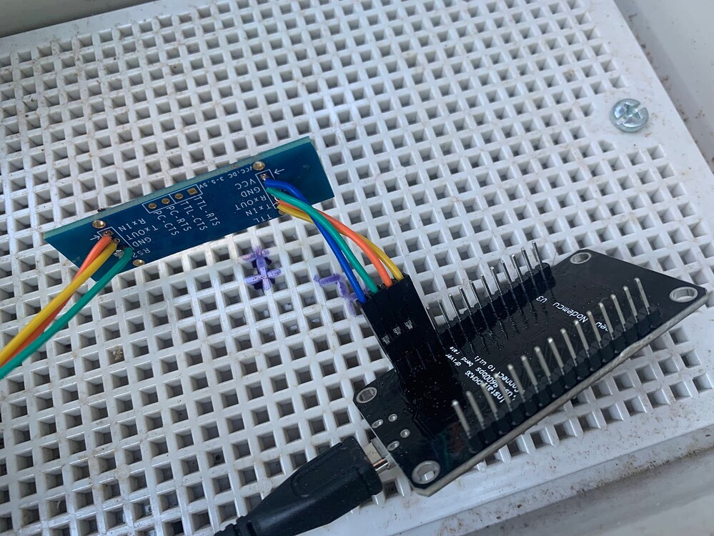 RS232 logging of well water level monitor ESPHome Home Assistant