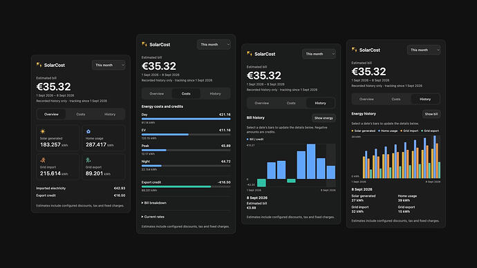 SolarCost Card Preview