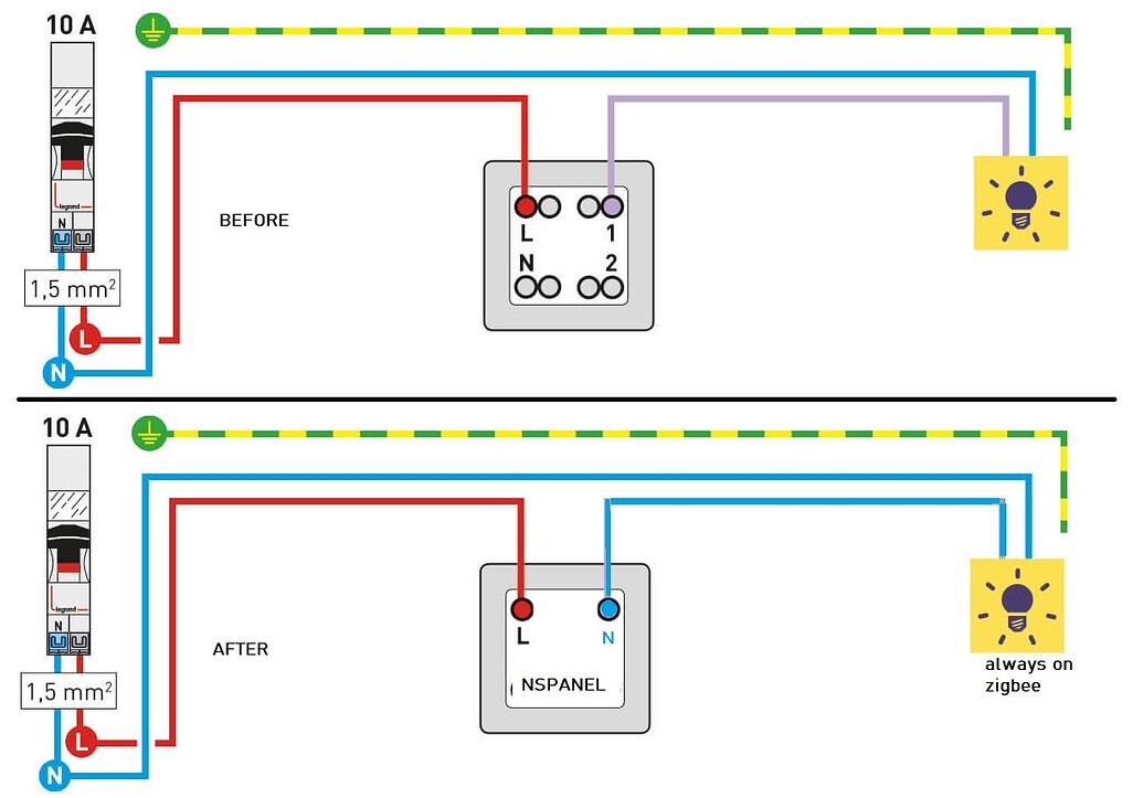 Nspanel wiring without neutral Hardware Home Assistant Community