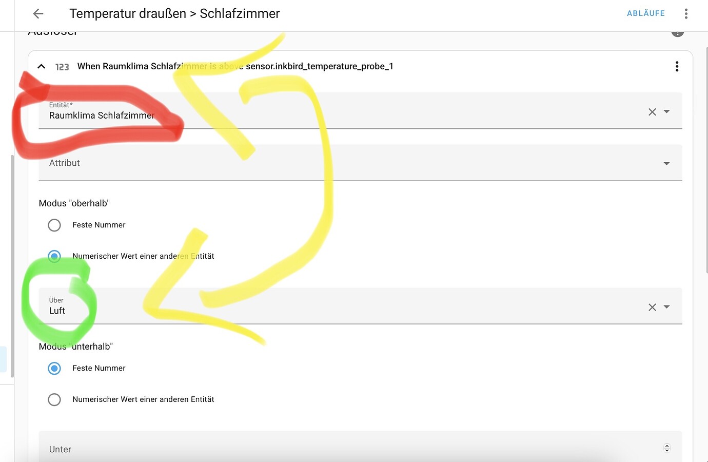 Numerical value of another entity configuration home assistant