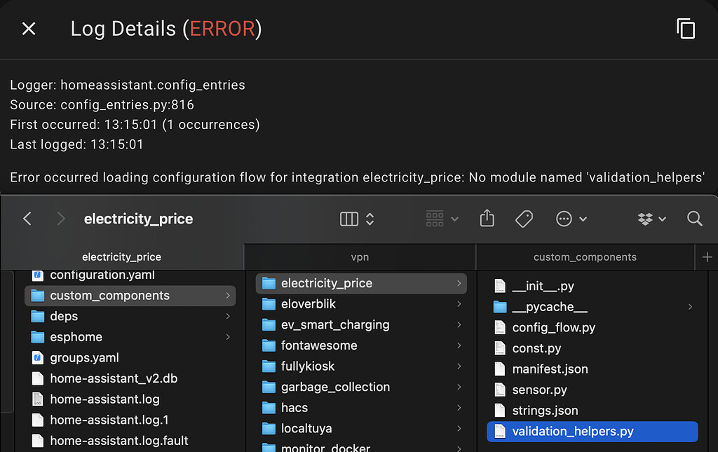 Error, "no module named" during set up of custom component