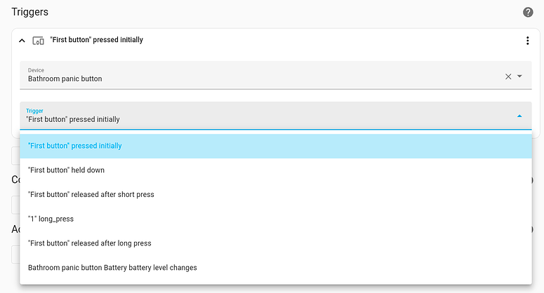 Are stateless Matter/Thread buttons supported? Tuo button only shows ...