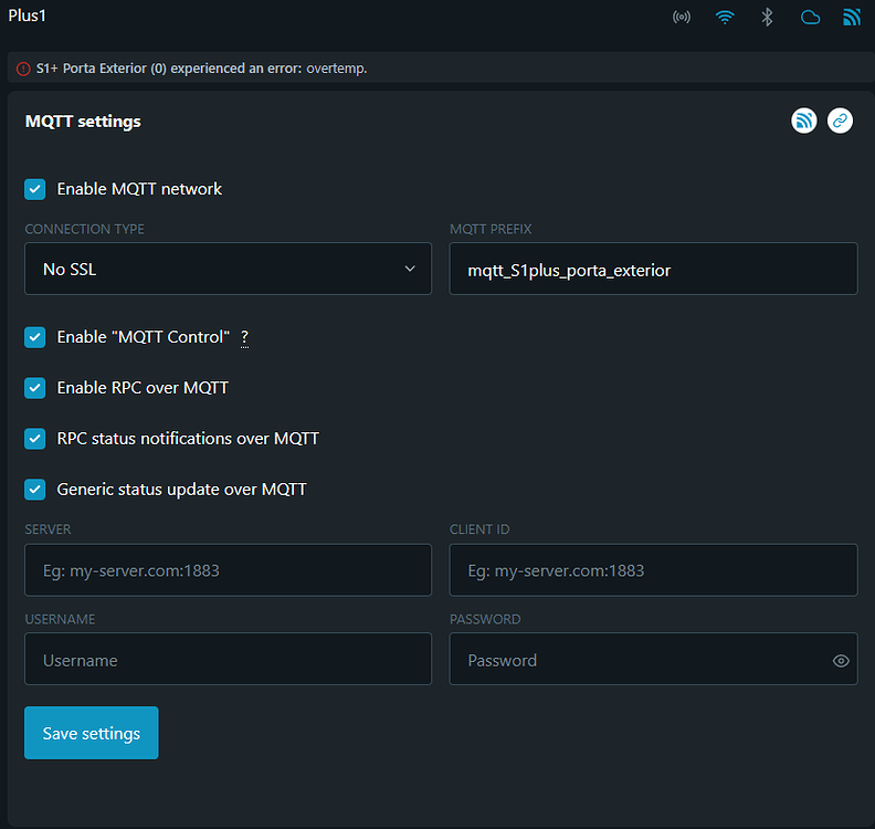 Shelly 1 Plus Addon + MQTT + HA Setup - Configuration - Home Assistant ...