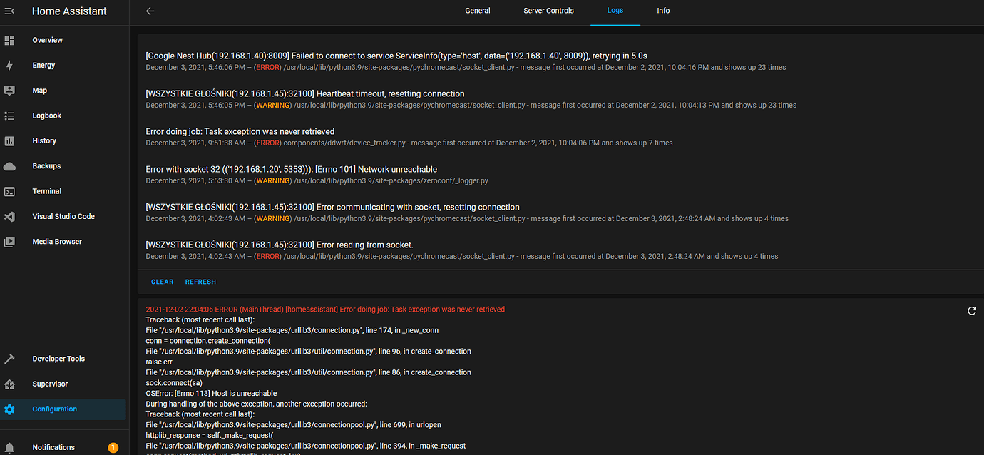Logger filters does not work properly Configuration Home Assistant