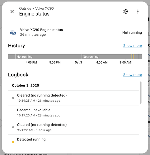 2025-10-03 at 02.45.49PM - Vehicle Monitoring - Volvo XC90 Engine Status Log October 3, 2025