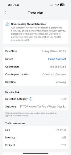 Ha Risk Alert 67th HA trying to access TOR network (unifi alert) - security - Home ...