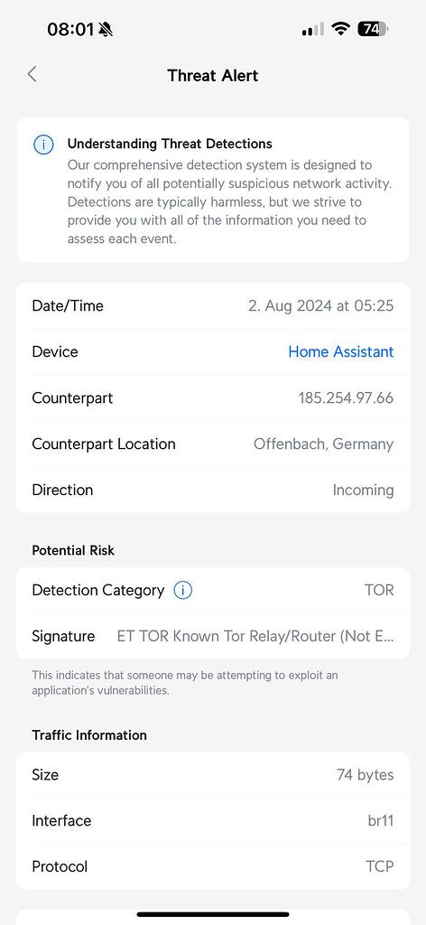 HA trying to access TOR network (unifi alert) - security - Home ...