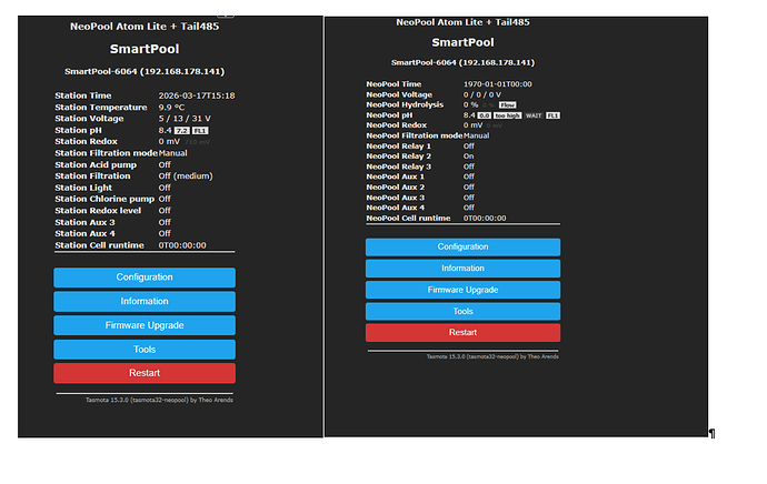 HA NeoPool MQTT: integration of Tasmota NeoPool (for Sugar Valley ...