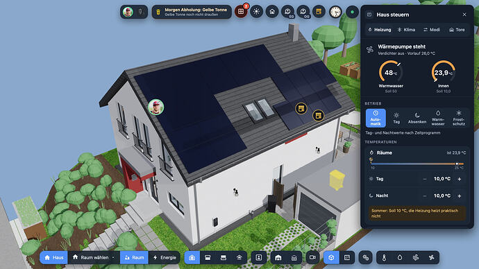 Control the house: heating