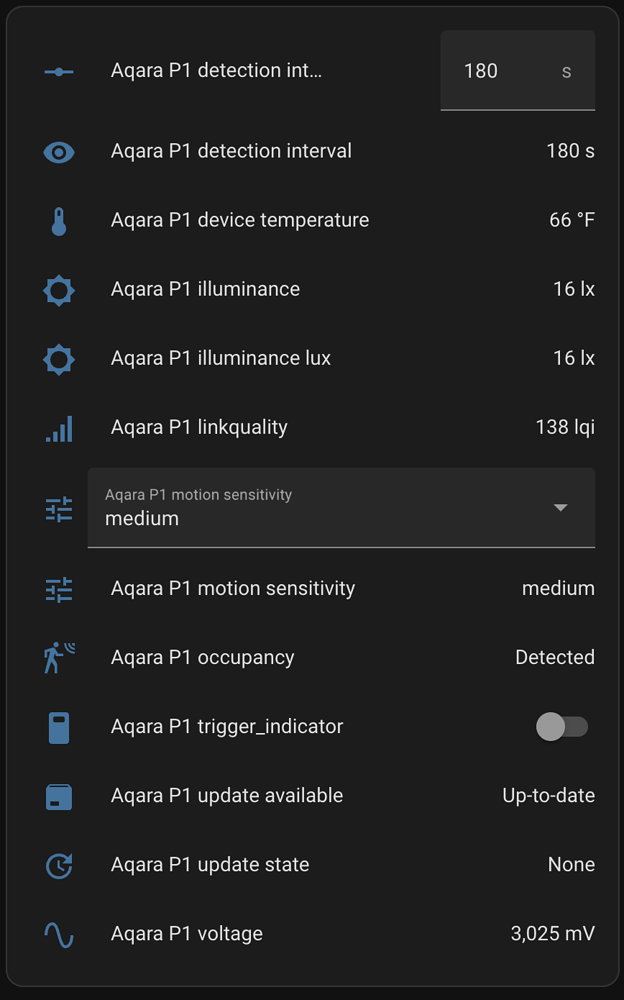 Aqara P1 Motion Sensor stays „Occupied„ - Hardware - Home Assistant ...