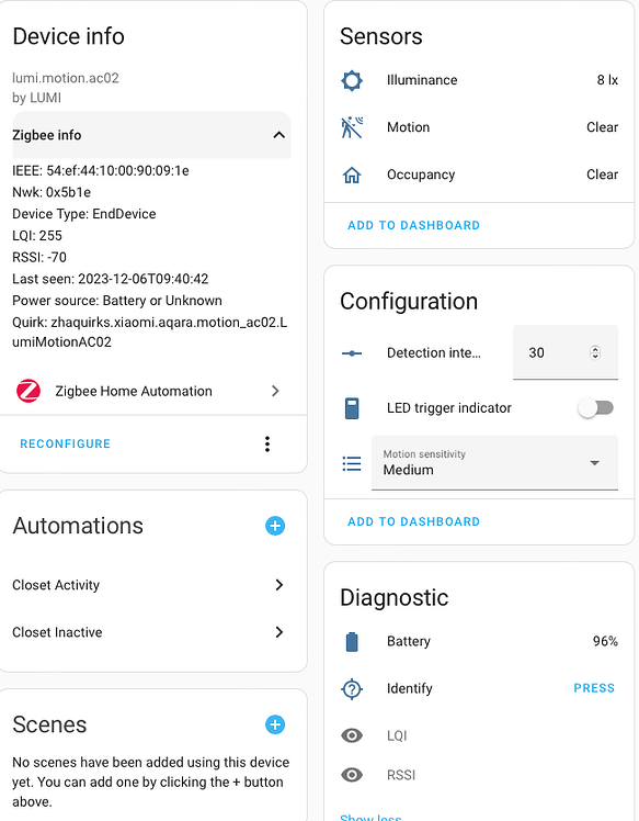 Aqara P1 Motion Sensor - Page 5 - Hardware - Home Assistant Community