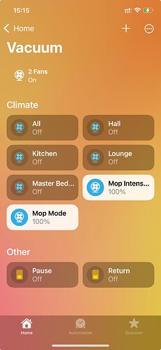 Roborock HomeKit screenshot