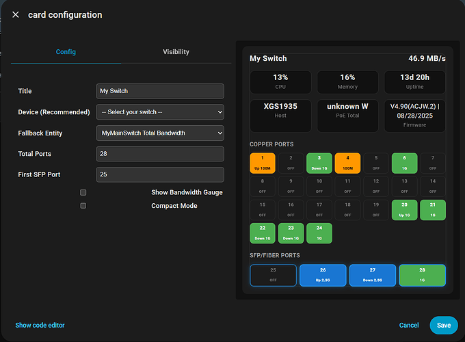 pro card configuration