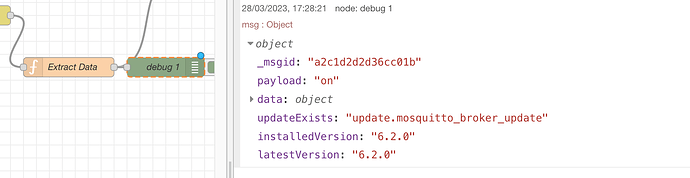 How to send the part of the msg object value into an notification with ...