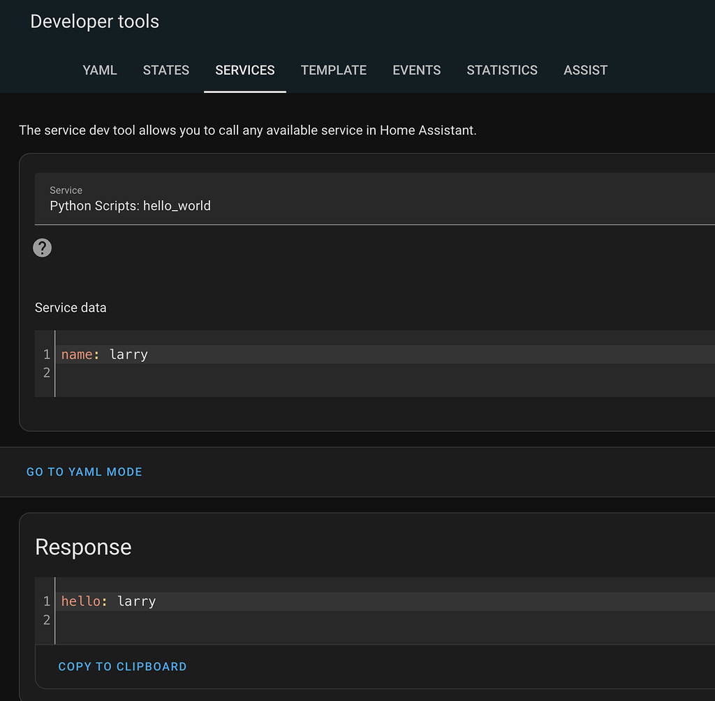 Return json from Python HA service called using REST Home Assistant