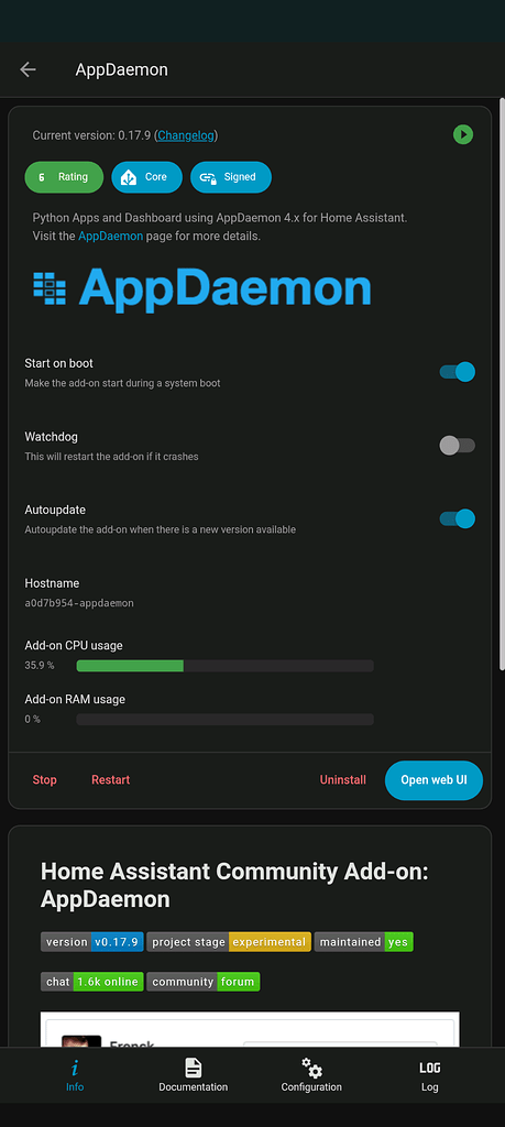 Appdeamon add-on high CPU usage - AppDaemon - Home Assistant Community
