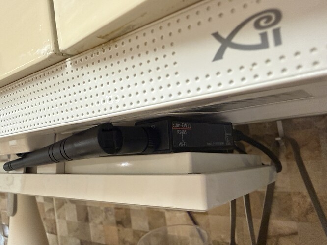 EW11 installed behind the kitchen sub-phone