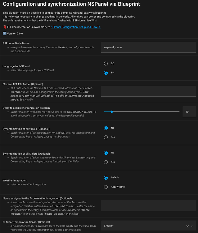 Sonoff NSPanel Blueprint Configure your own custom NSPanel easy via a