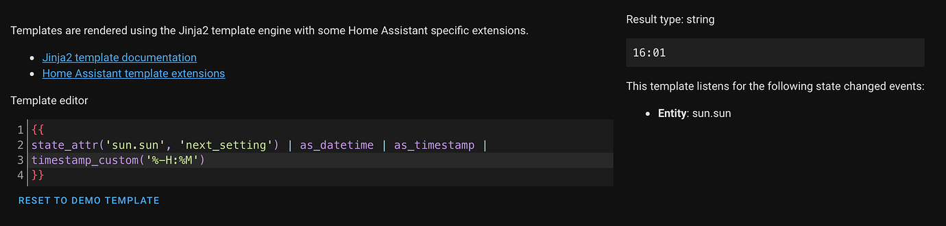 Template entity from Sun Integration - Configuration - Home Assistant ...