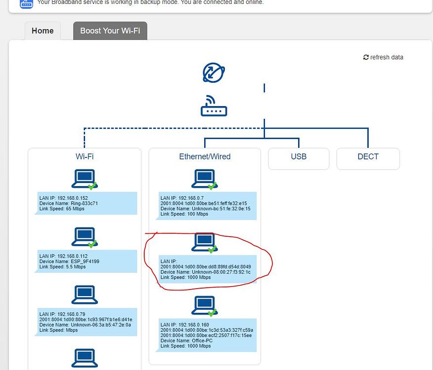 Telstra Smart Modem Gen wont see Hassio on virtual machine after modem