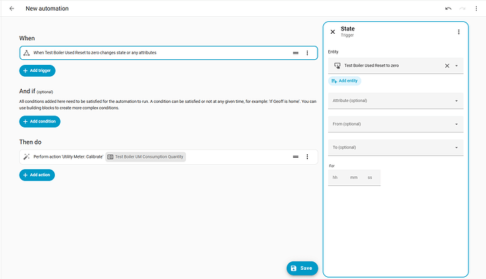 Create a new automation, triggered by a button