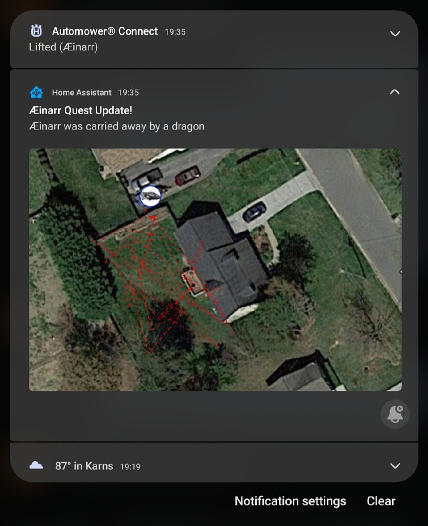 More entertaining Automower alerts Share your Projects! Home