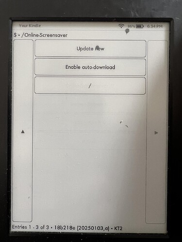 Online Screensaver settings