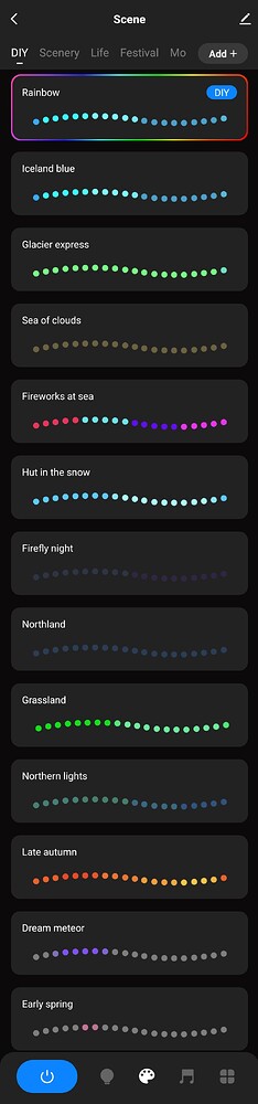 RGBIC LED Lightstrips UI Function integration - Third party ...