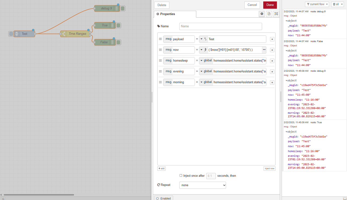 Compare current time with input_datetime helper NodeRED Home