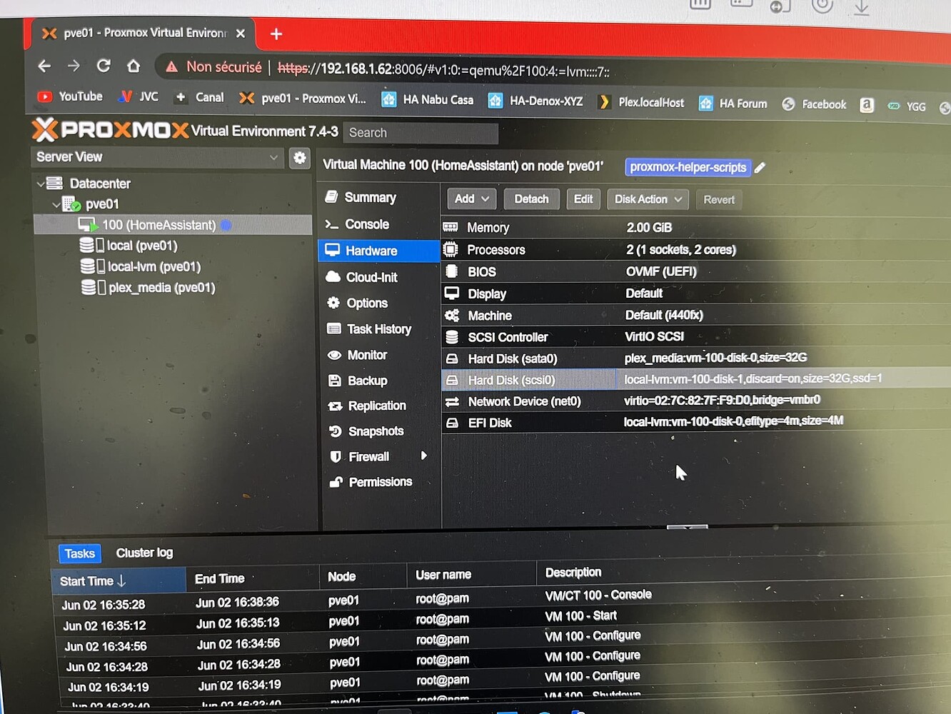 Mounting Hard Drive on Transmission Configuration Home Assistant