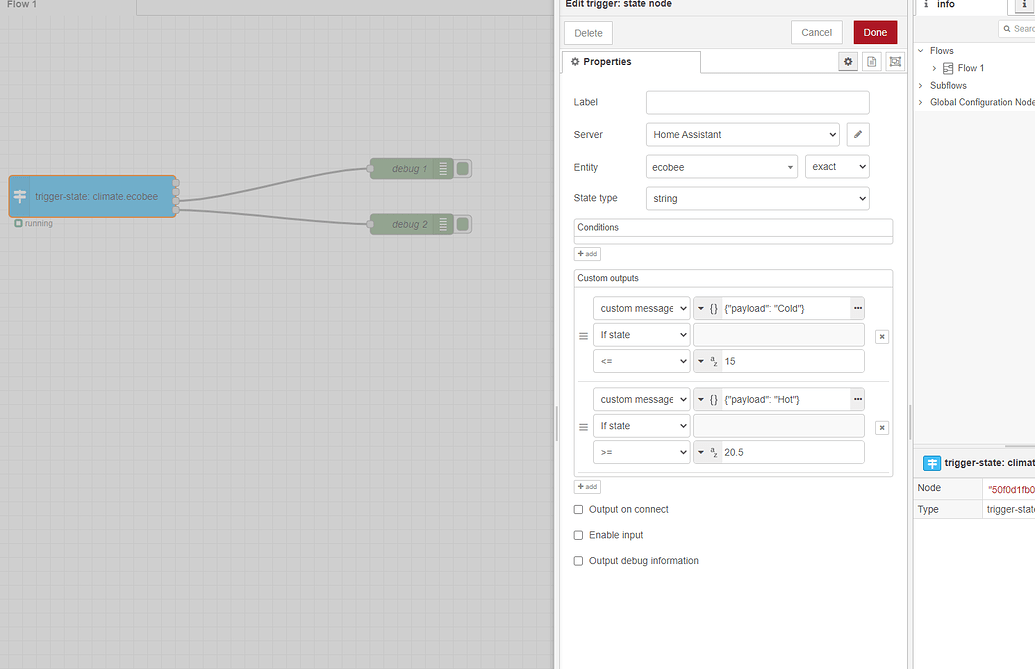Trigger state in node red if temp changed - Node-RED - Home Assistant ...