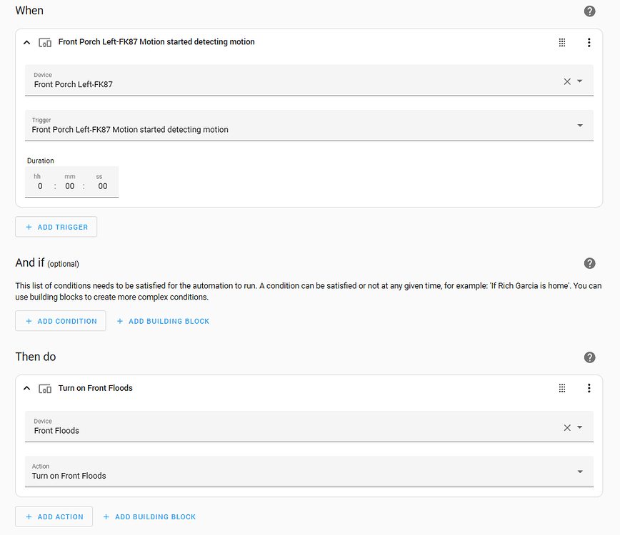 Using a Blink camera as a motion sensor? Configuration Home