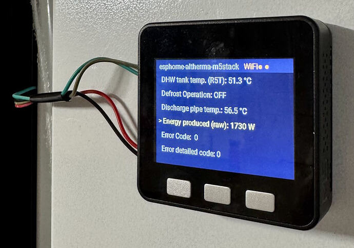 ESPHome Altherma running on M5Stack Basic