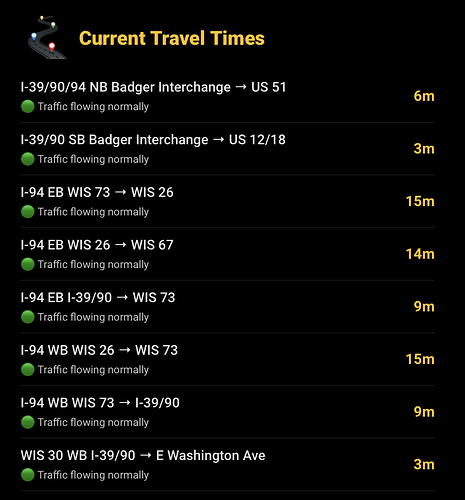 traveltimes