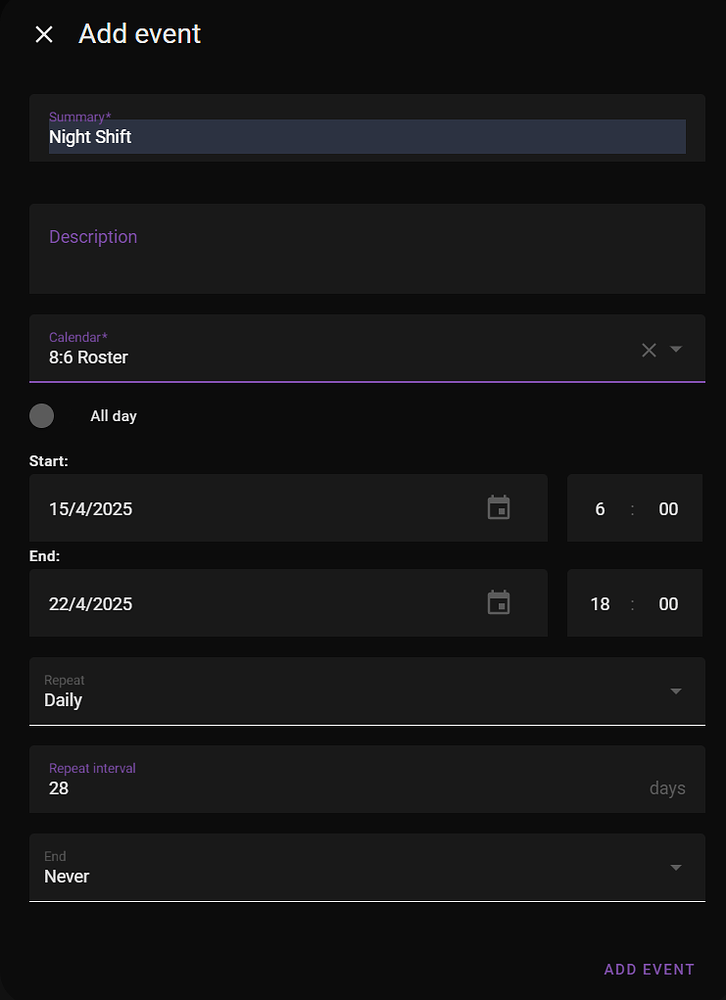 How To: Rotating/Rolling Shift Work Roster with Stock Calendar ...