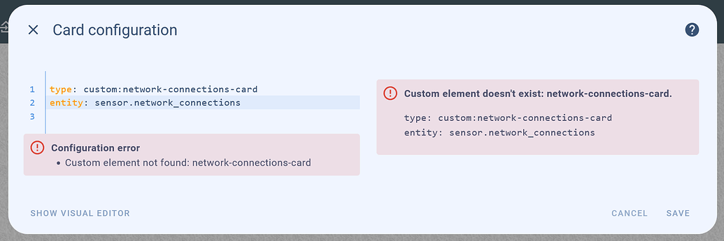 Network Connections Card (interactive force-directed graph) for Home ...
