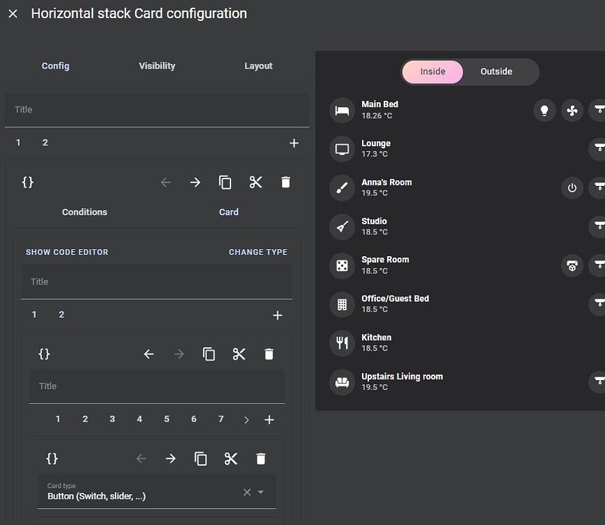 Vertical stack card not displaying in visual editor - Frontend - Home ...
