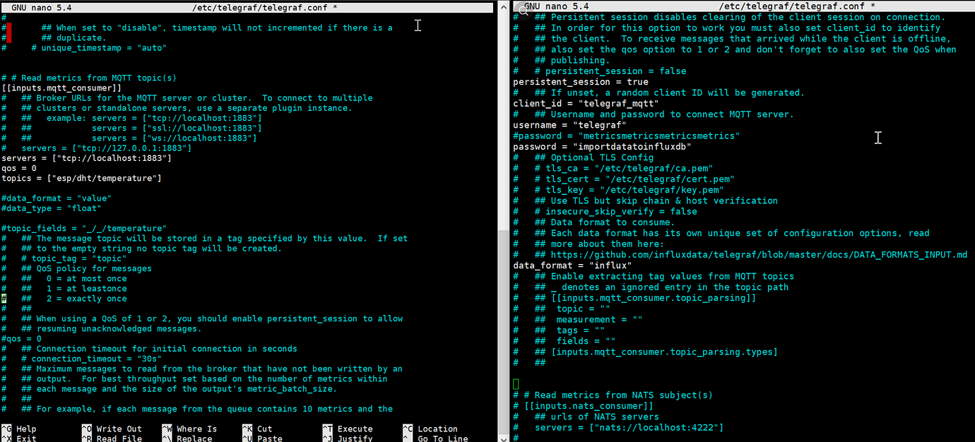 MQTT + Telegraf + InfluxDB integration Configuration Home Assistant