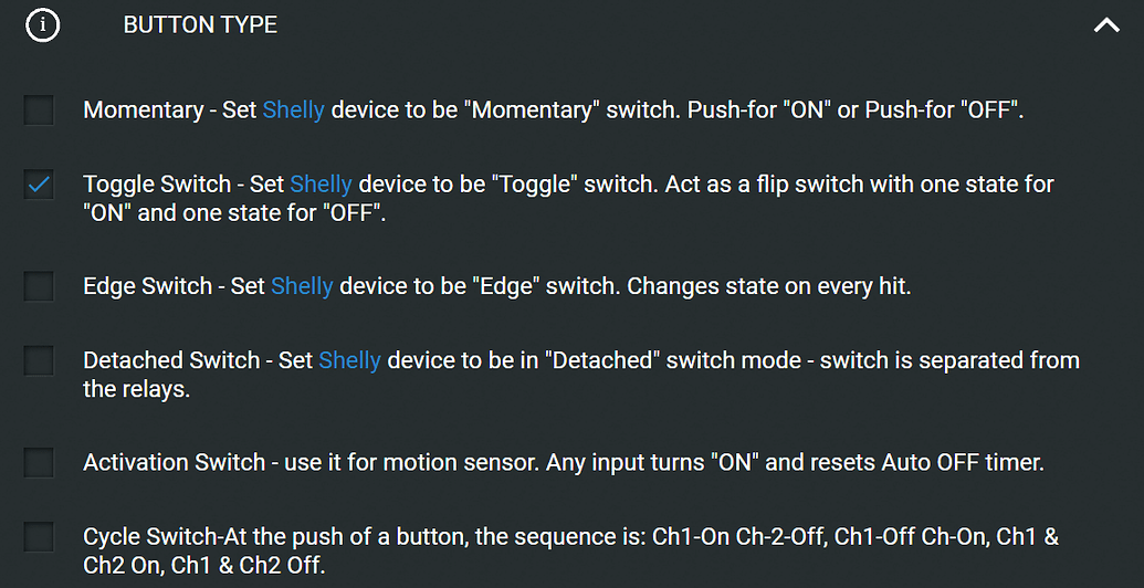 Toggle switch with shelly 2.5 - ESPHome - Home Assistant Community