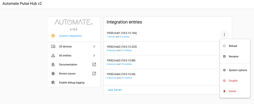 Automate Pulse Hub v2 Reload Automation upon restart HA - Third party ...